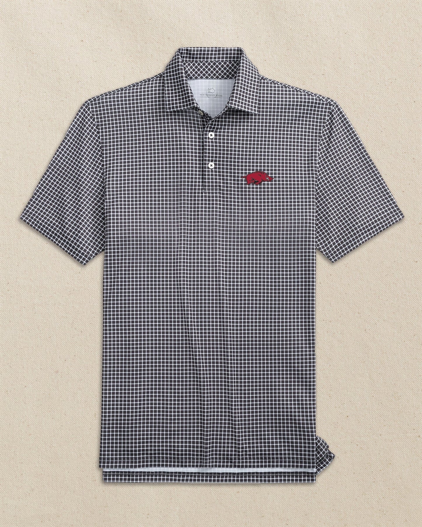 Arkansas Razorbacks Driver Dunes Edge Plaid Polo