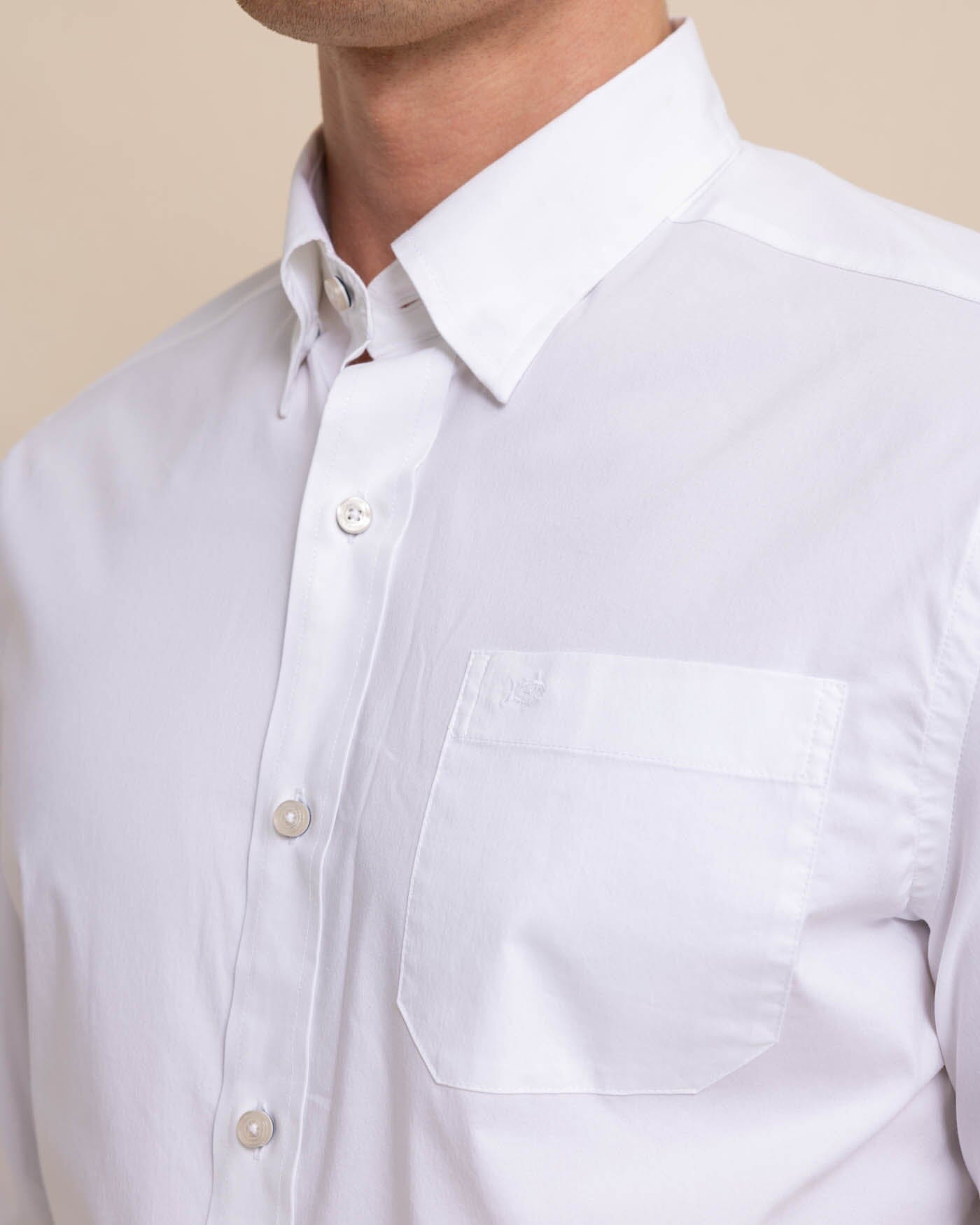 Charleston Overbrook Solid Embroidered Sport Shirt