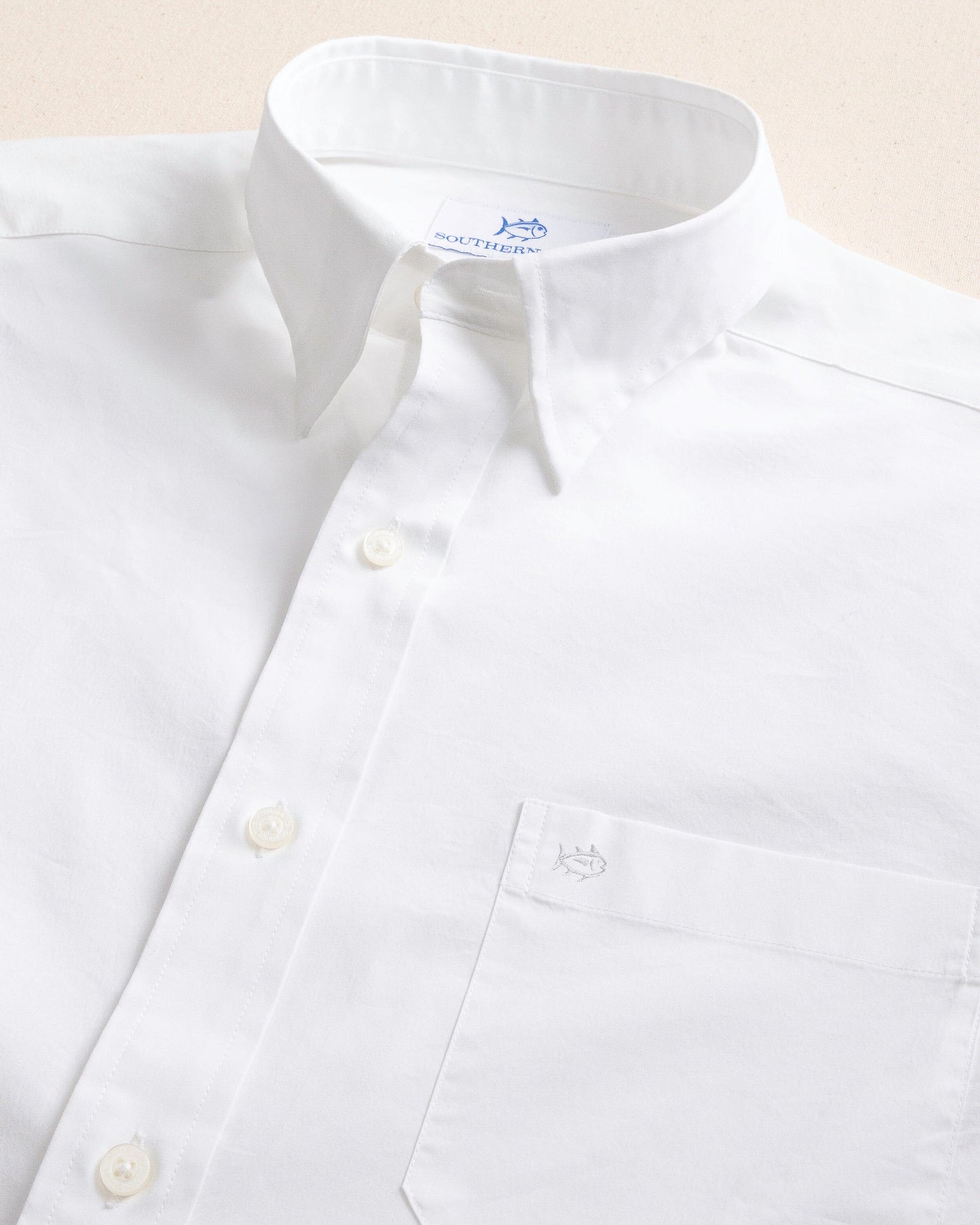 Charleston Overbrook Solid Embroidered Sport Shirt