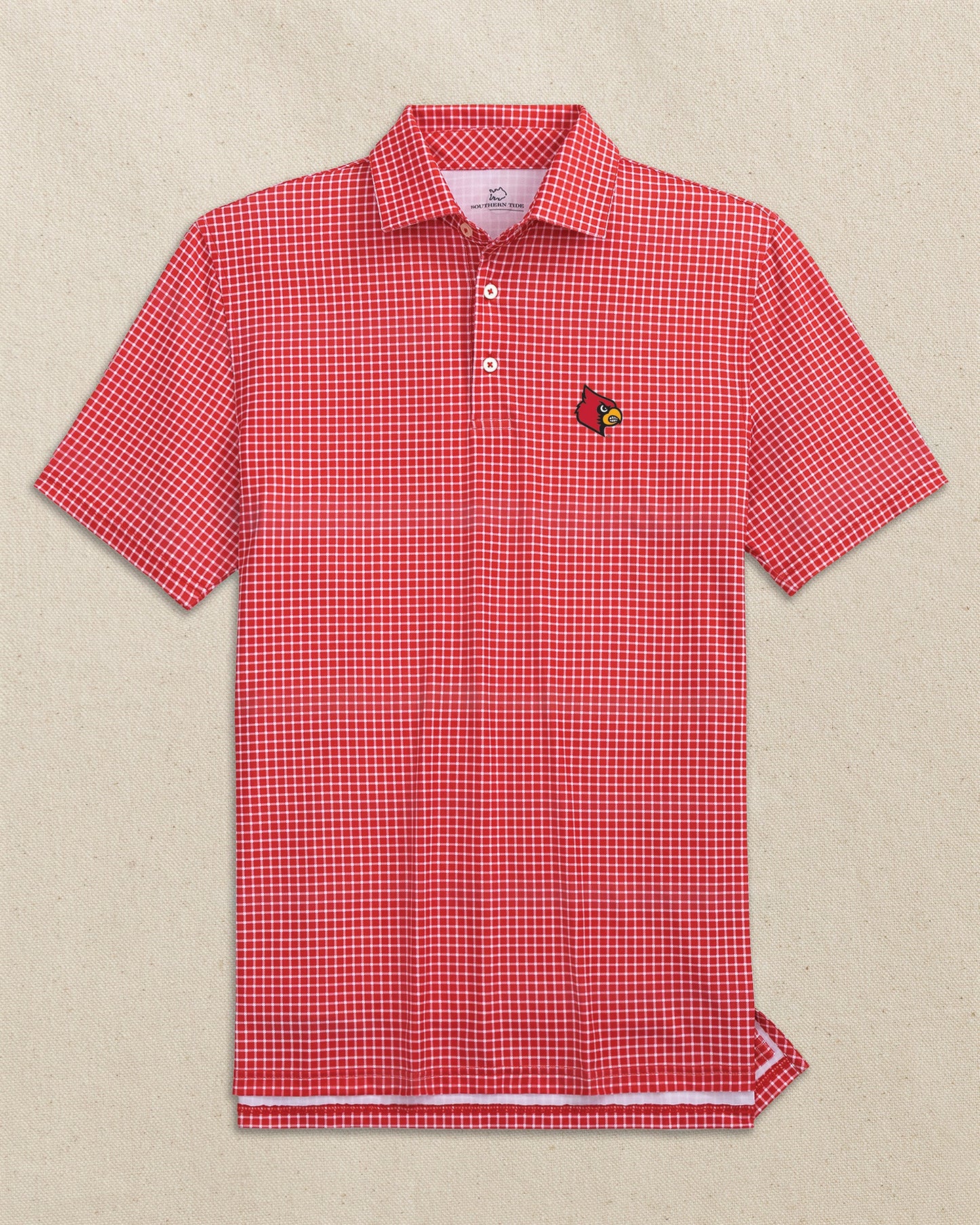 Louisville Cardinals Driver Dunes Edge Plaid Polo